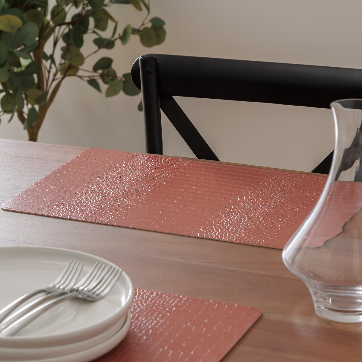 Mantel individual CROCO naranja 33x49cm