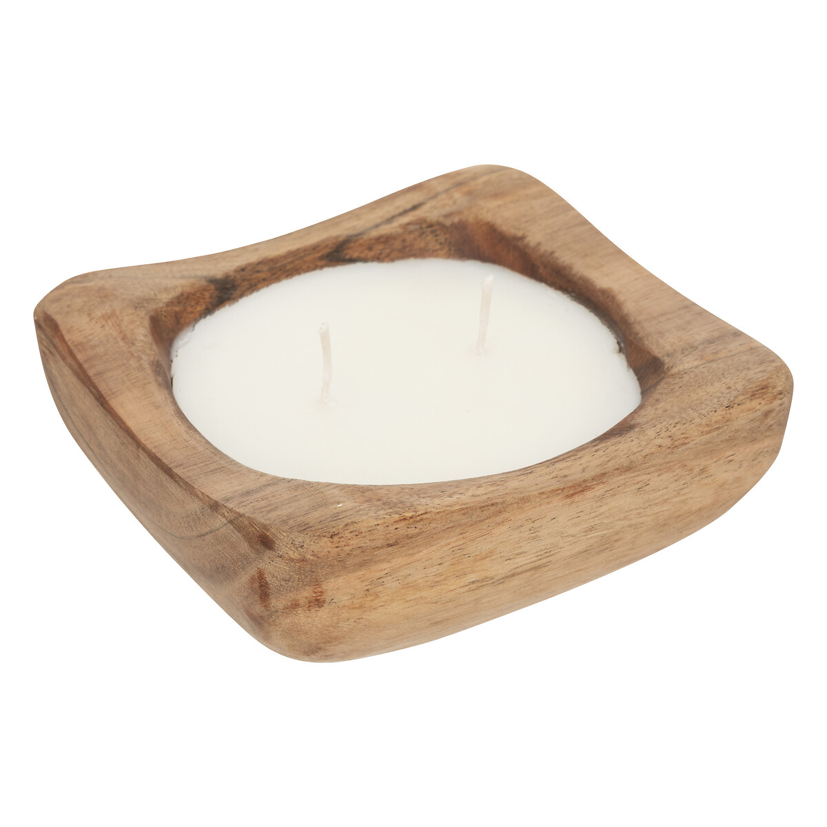 Vela Perfumada Linho Com Casti&ccedil;al Em Madeira Mango Paola 150g