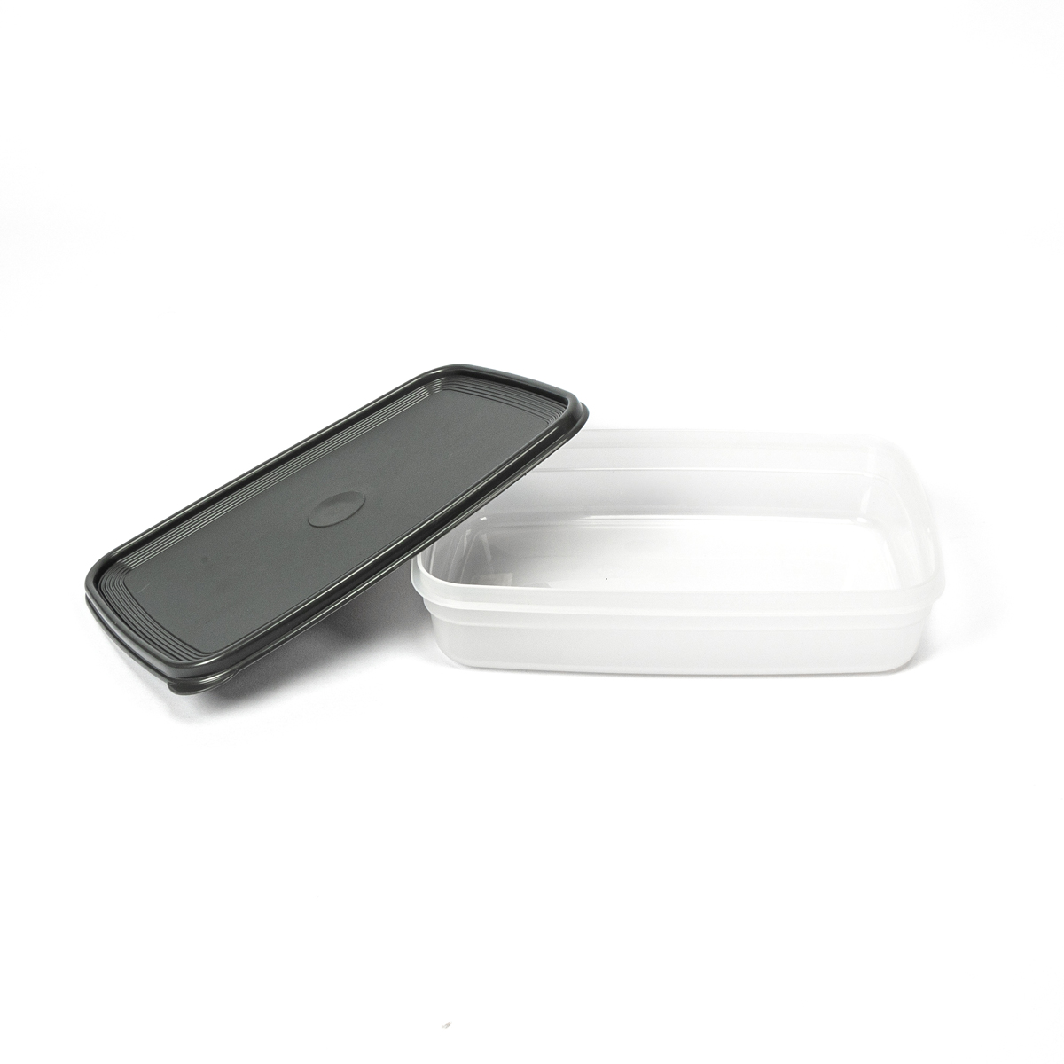 Herm&eacute;tico Rectangular C/Tapa Gris 2.2L