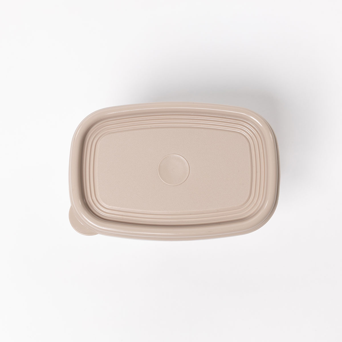 Caja rectangular con tapa beige 0,5L