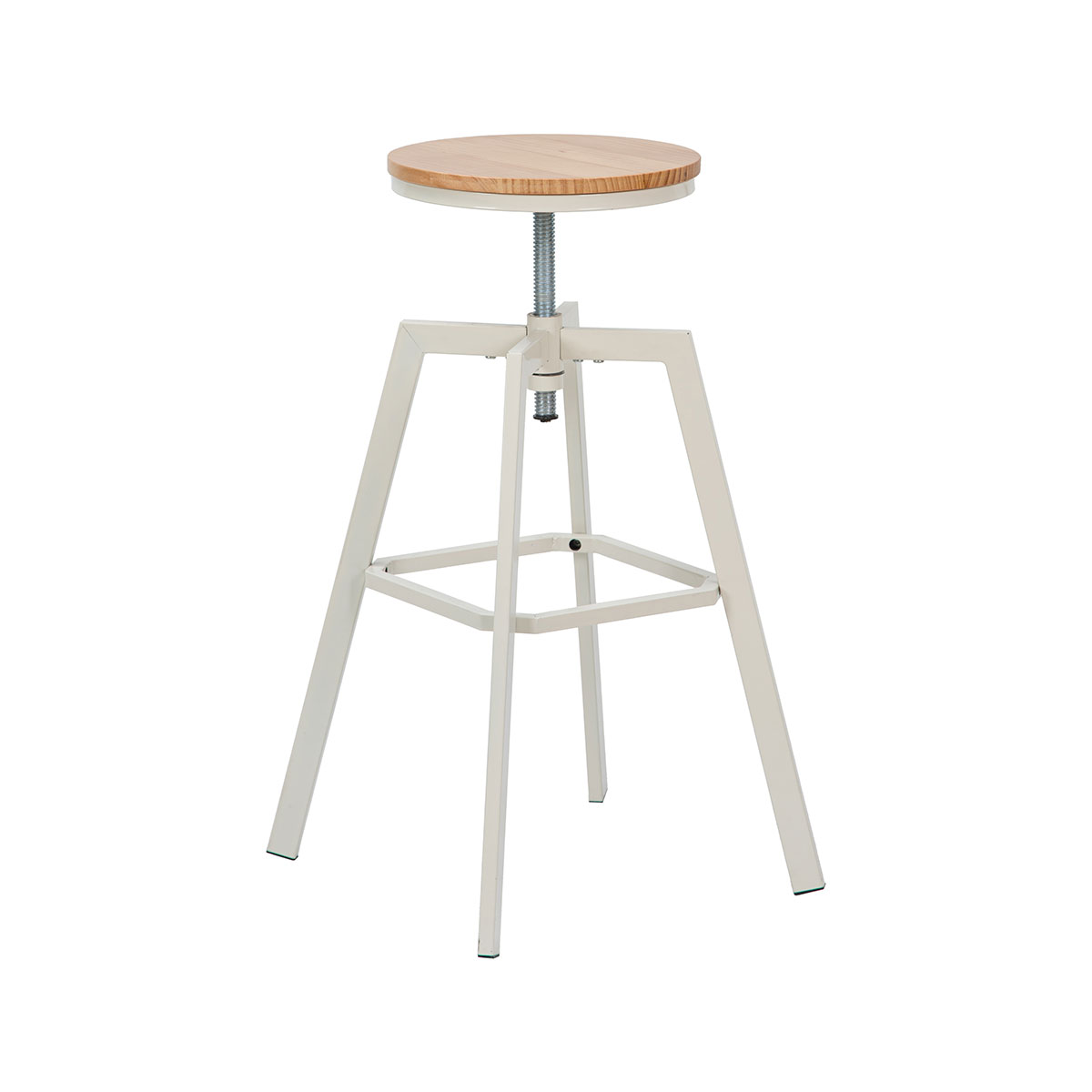 Taburete de bar regulable MOCKA marfil