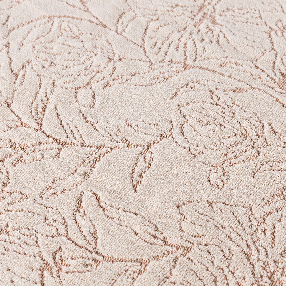 Toalla de mano SAVANA salm&oacute;n y crudo 50x100cm