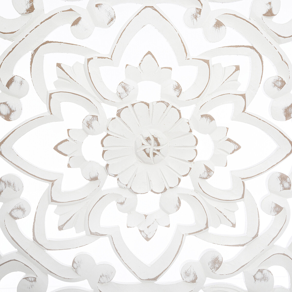 Painel Decorativo Fanny Branco Esculpida Em MDF 45x85cm