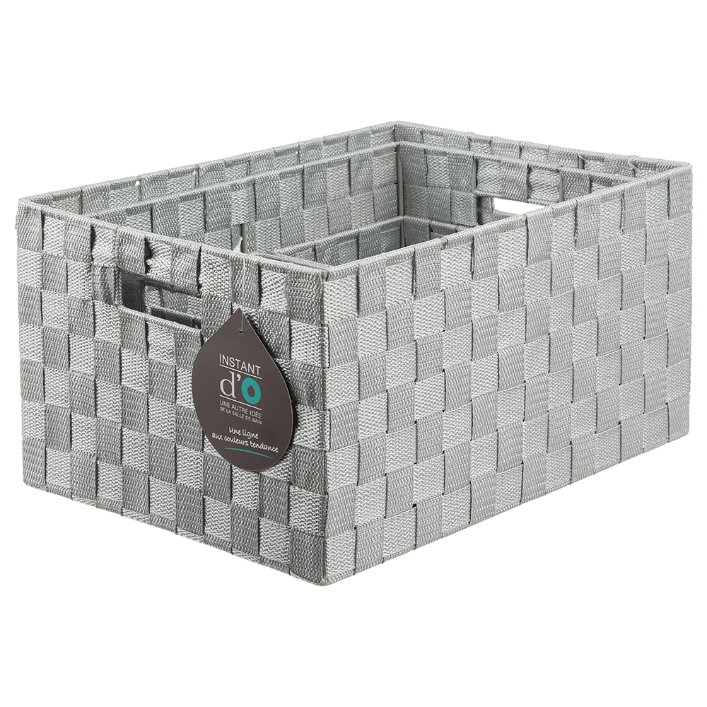 Cesta De Almacenaje Tamaño.1-2/4 Gris