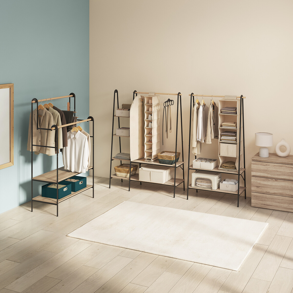 Cavalete Duplo Jano Com 2 Prateleiras Em MDF