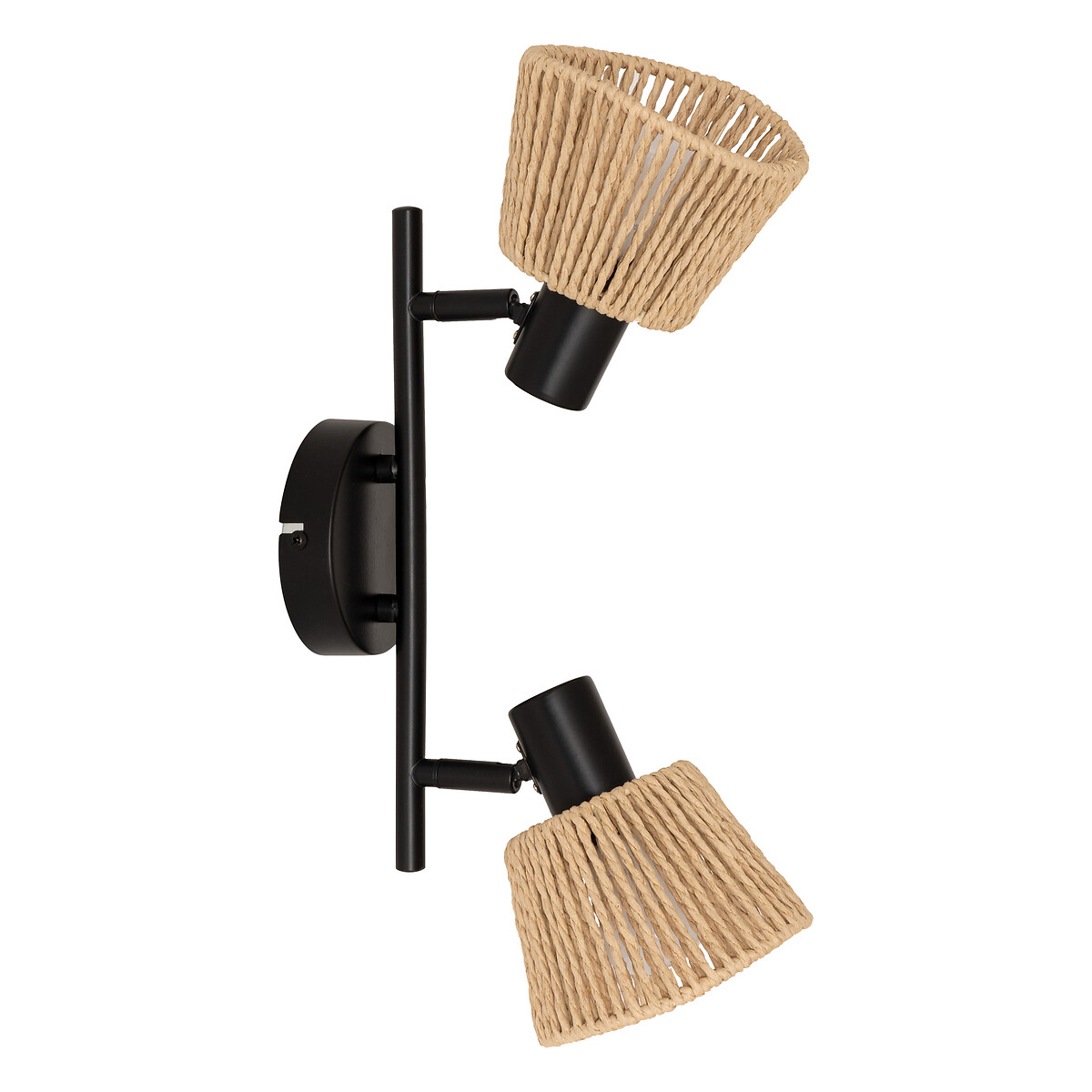 L&aacute;mpara de techo MYHA beige cuerda con 2 bombillas