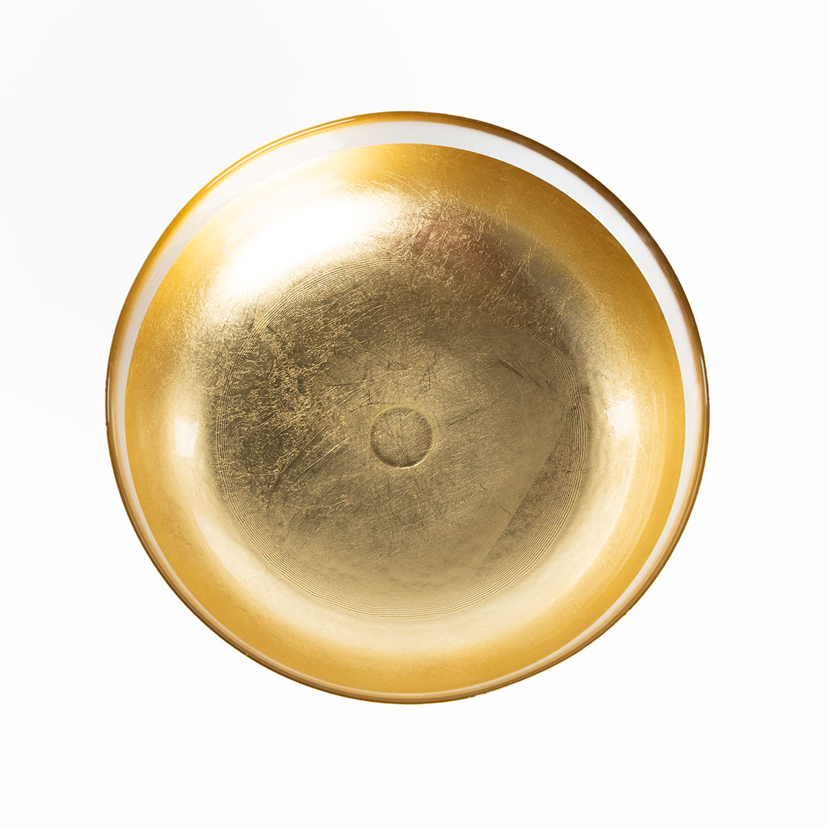 Centro de mesa con pie dorado 27cm