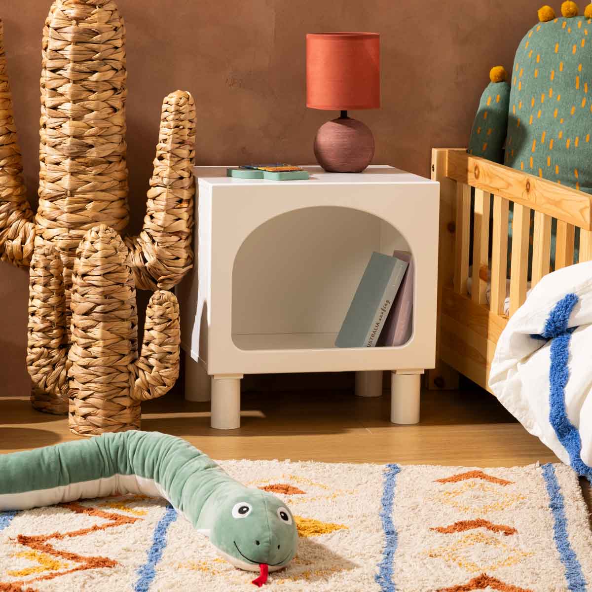 Mesa de noche EVASION MAROCAINE blanca