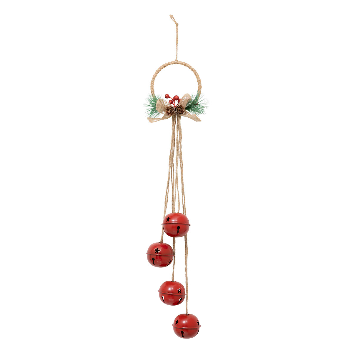 Adorno navide&ntilde;o de campanas rojas 55cm 