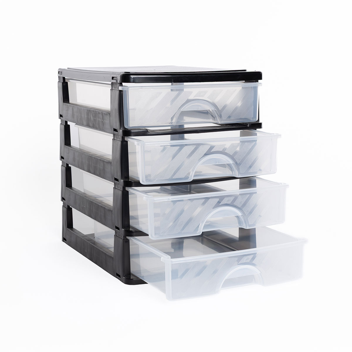 Organizador C/4 Cajones A4 Bajo Pl&aacute;stico