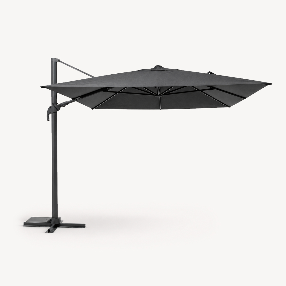 Parasol exc&eacute;ntrico MELHIA led gris grafito 