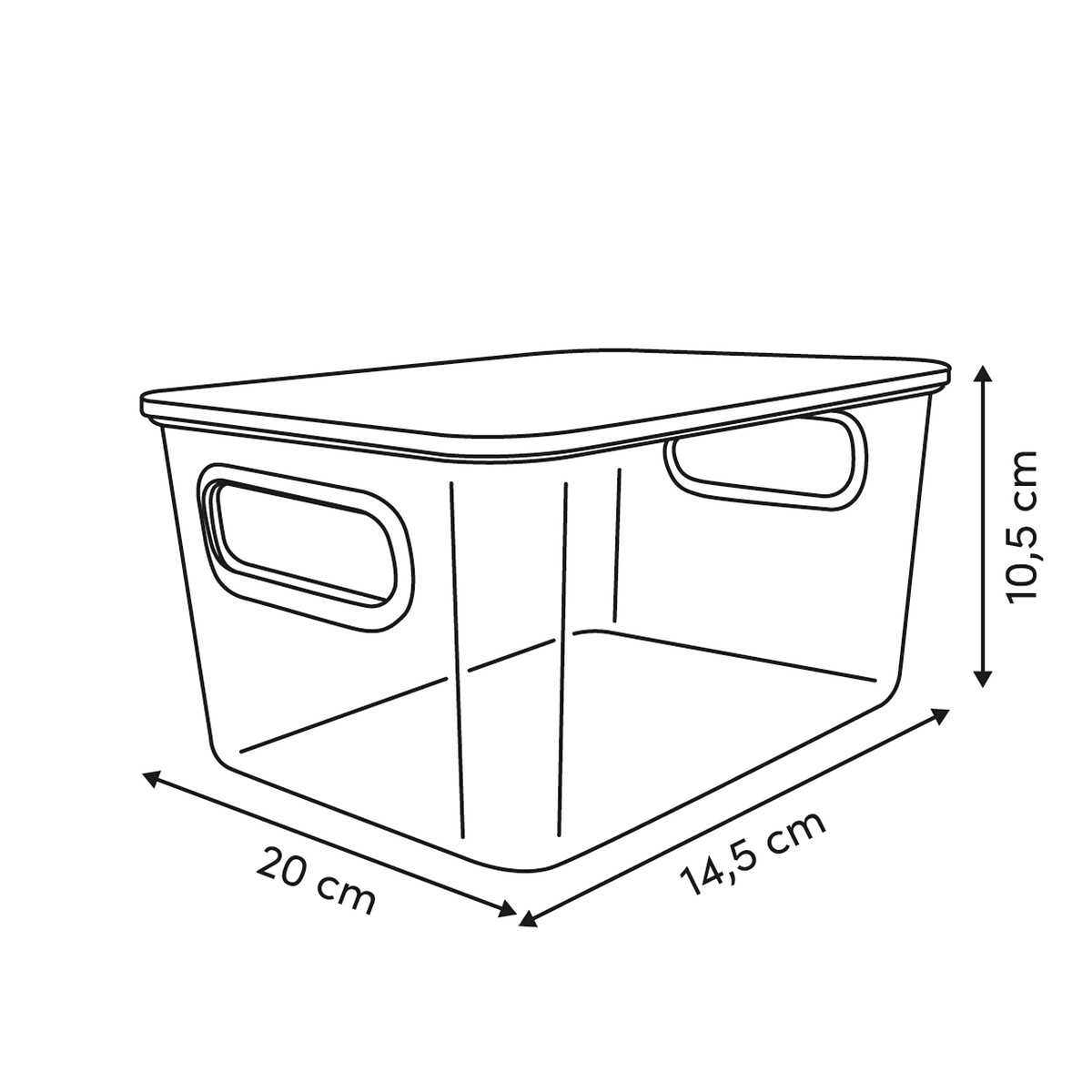 Caja con tapa LYCIA rosa 8L