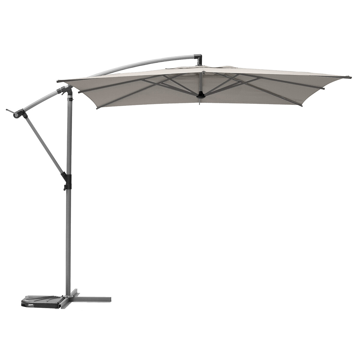 Parasol exc&eacute;ntrico MANOA gris 2.5x2.5m