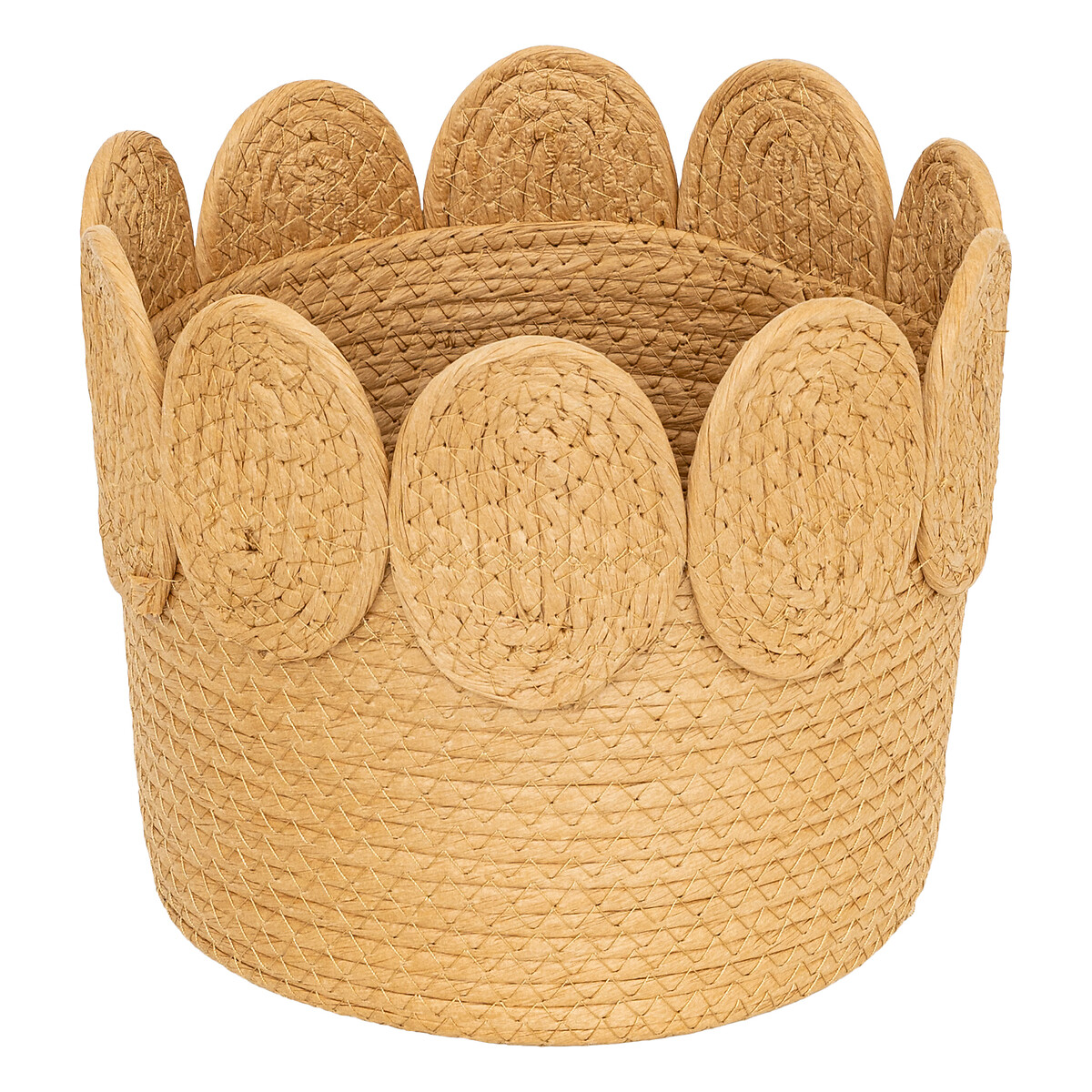 Cesta De Rafia Beige Inu 29cm