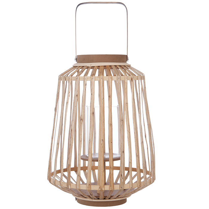 Farol De Ratán Natural 25x35Cm