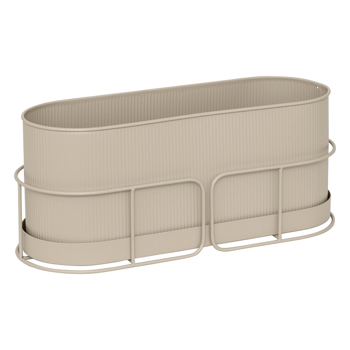 Florero AZE de metal beige 27cm