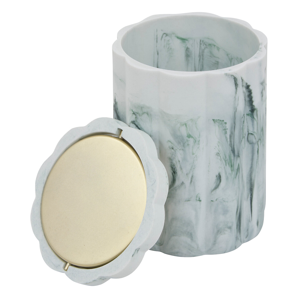 Cubo para encimera MARBY blanco de poliresina 1.5L