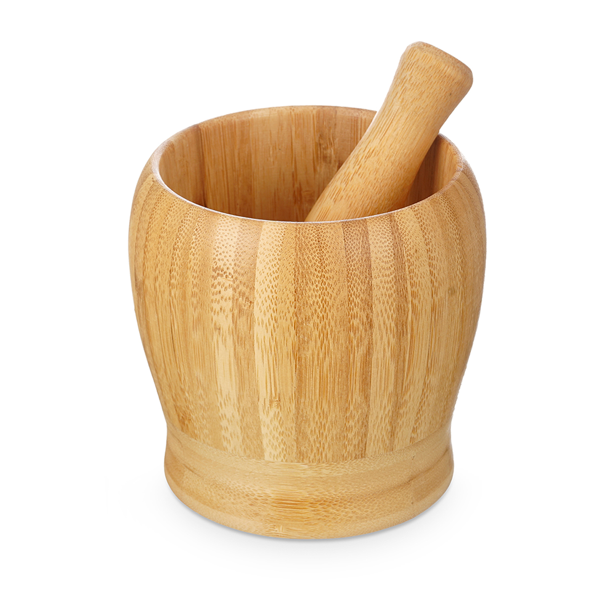 Mortero De Bamb&uacute; C/Mazo 11x12Cm