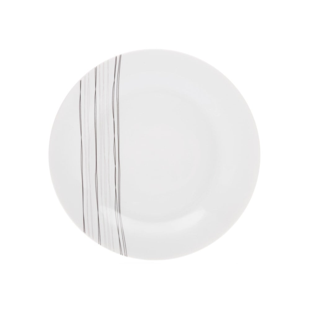 Plato Postre Blanco de Cer&aacute;mica 