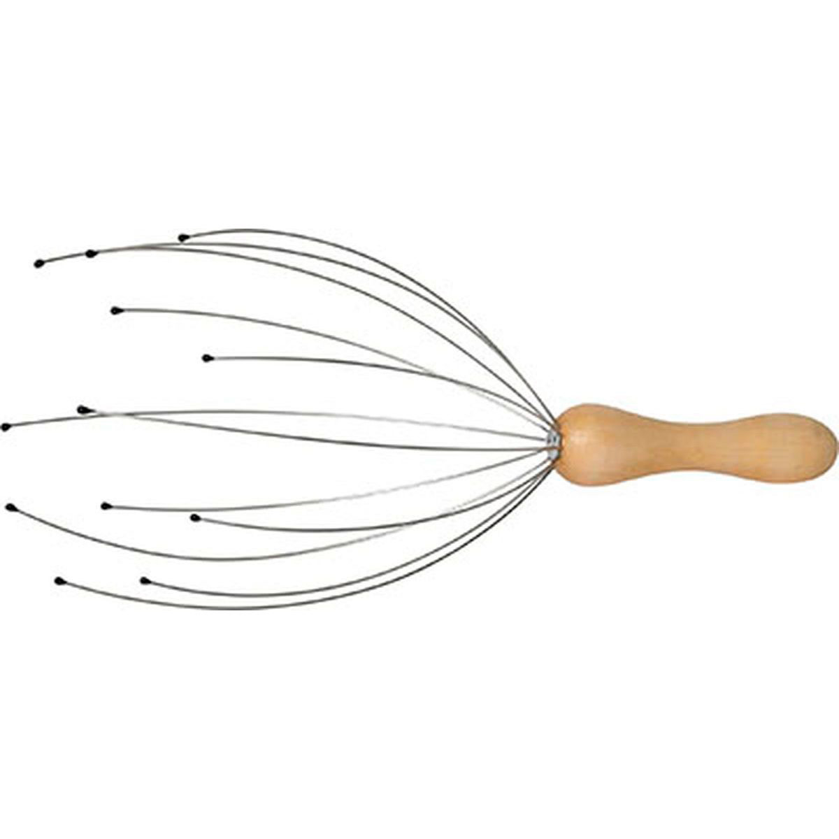 Masajeador De Cabeza Con Mango De Bambú