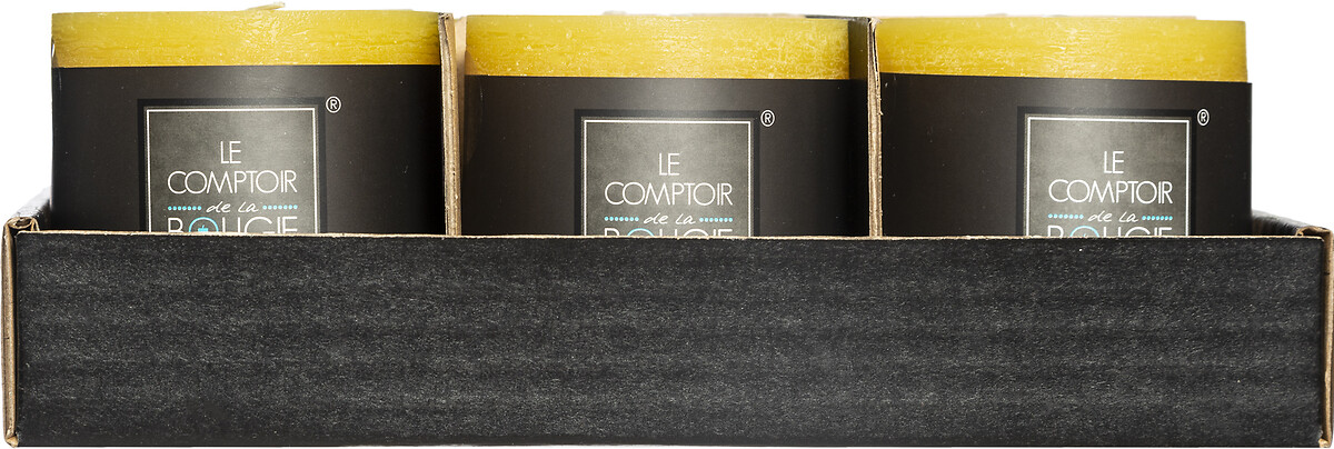 Vela Rústica Amarilla 6.7x7Cm