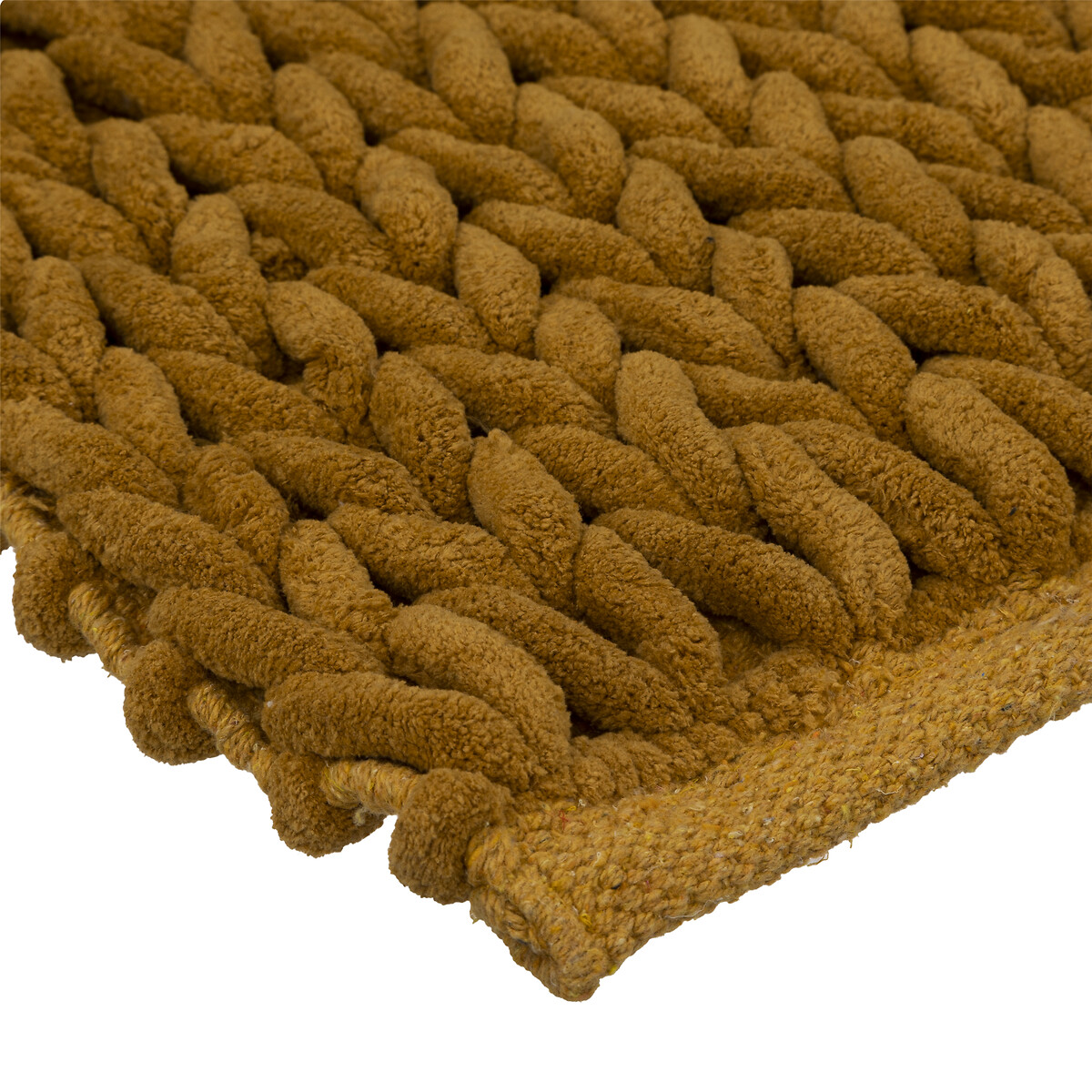 Alfombra Ba&ntilde;o Gruesa Amarilla 50x120Cm