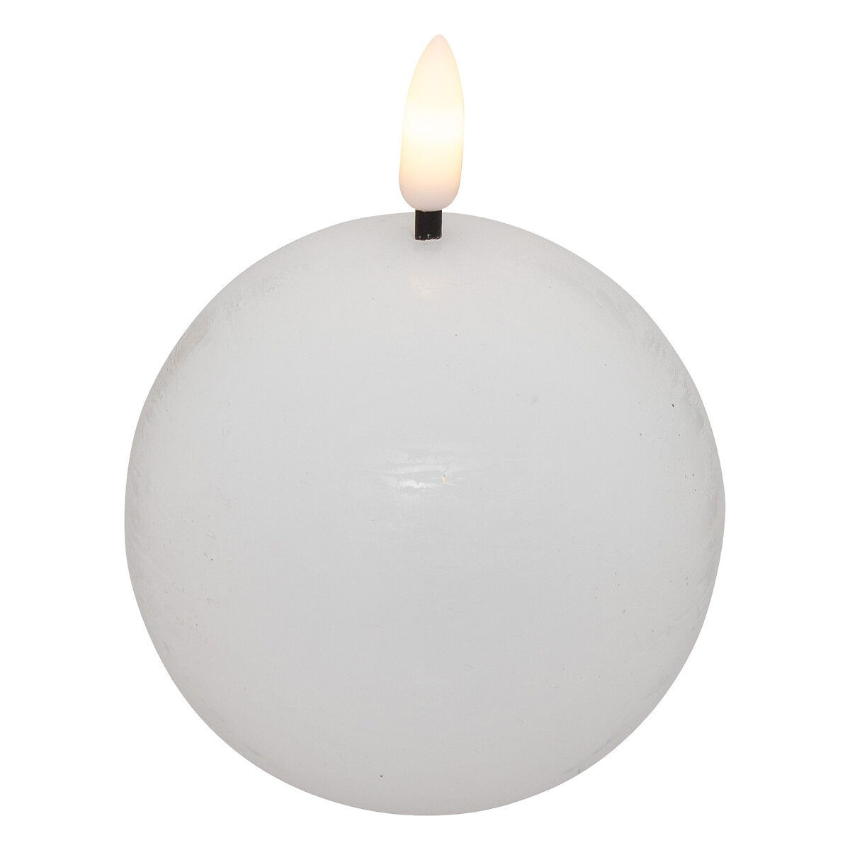Vela Led Bola Molia Branca 8cm