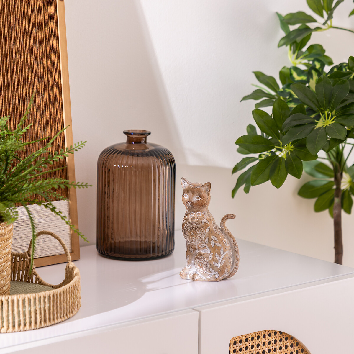 Gato decorativo LINDO beige 18,5cm