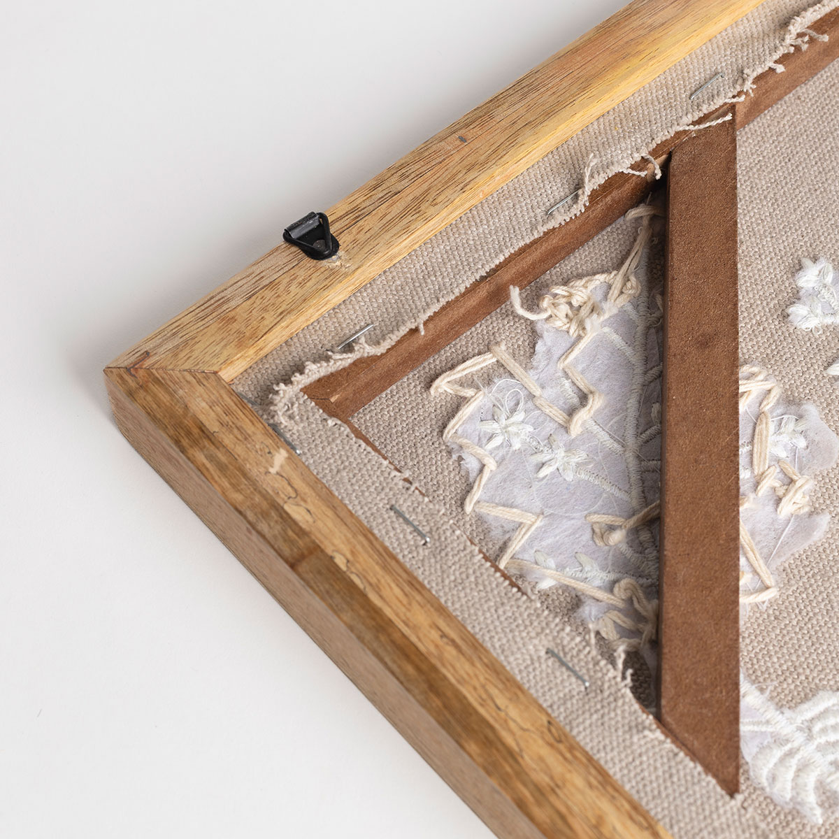 Cuadro decorativo con flores gris 50x50cm