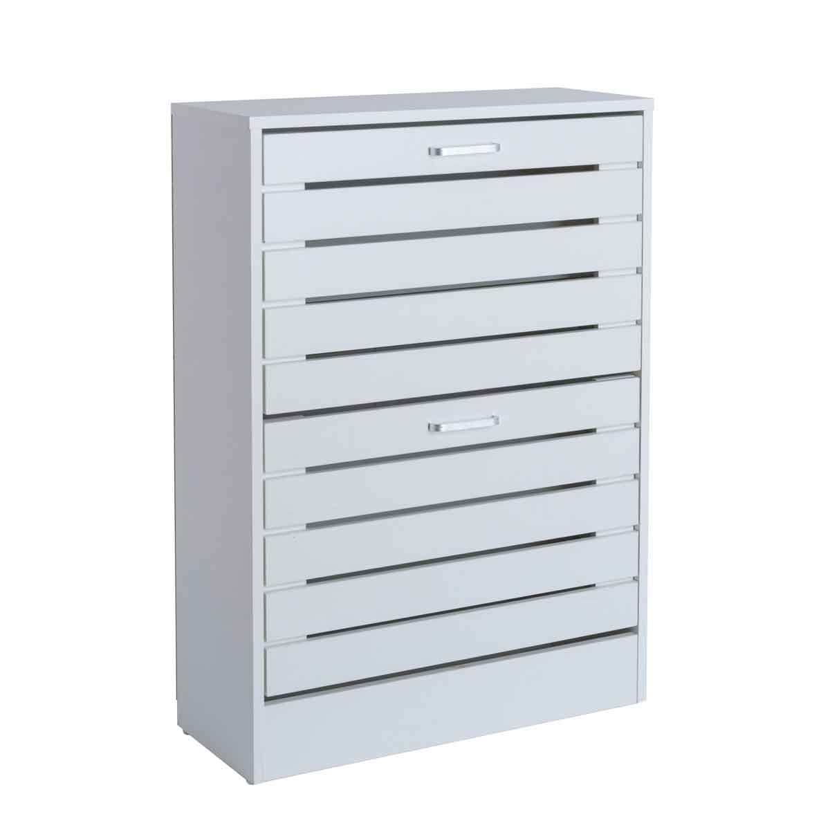 Zapatero Blanca En Lamas Con 2 Cajones