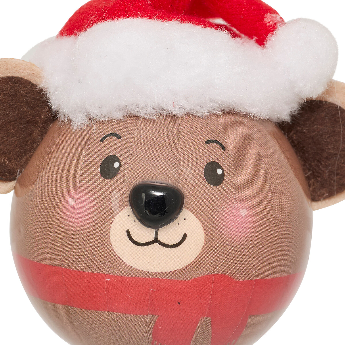 Bola de Navidad de oso con gorro 6,5cm