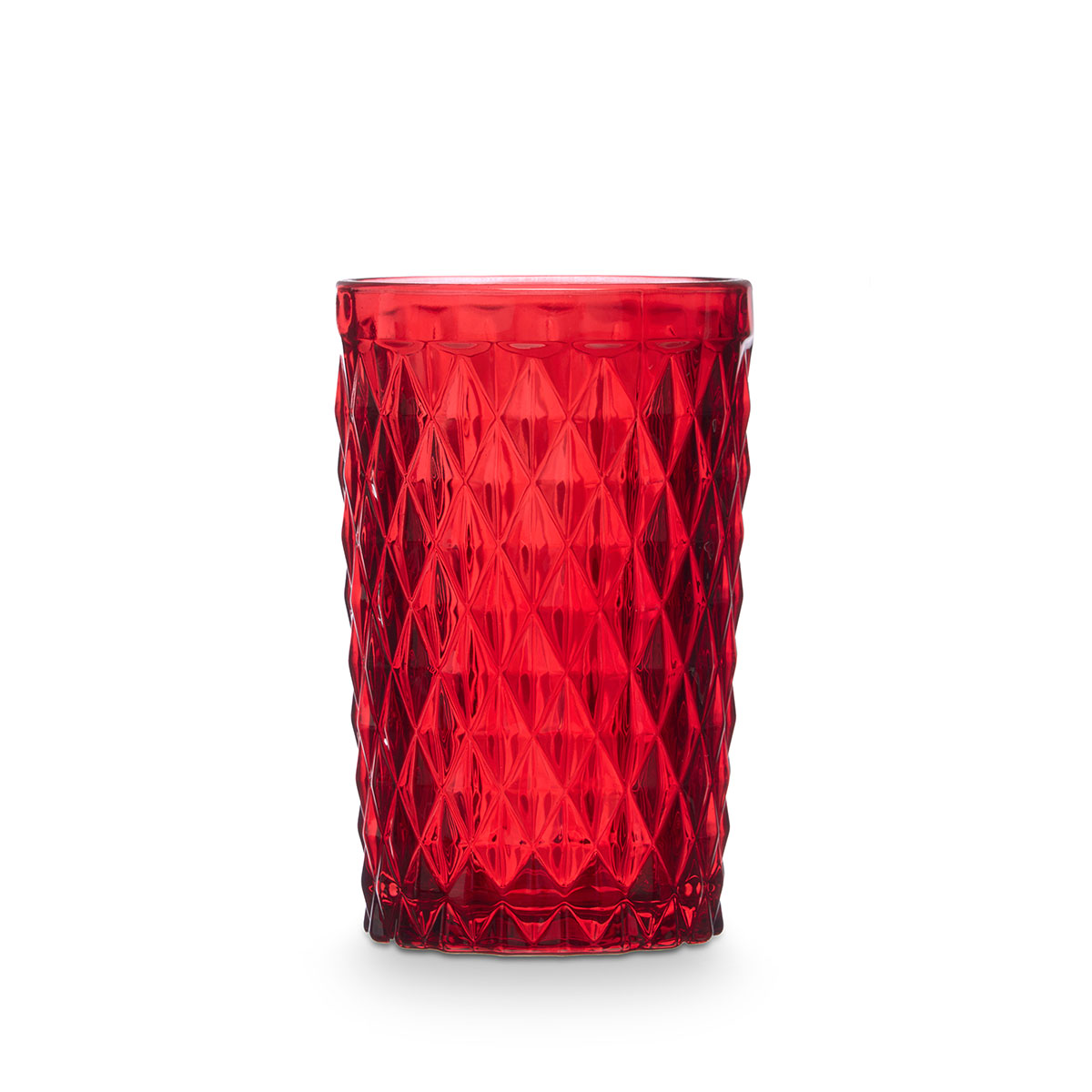Vaso De Agua Diamante Rojo 37cl