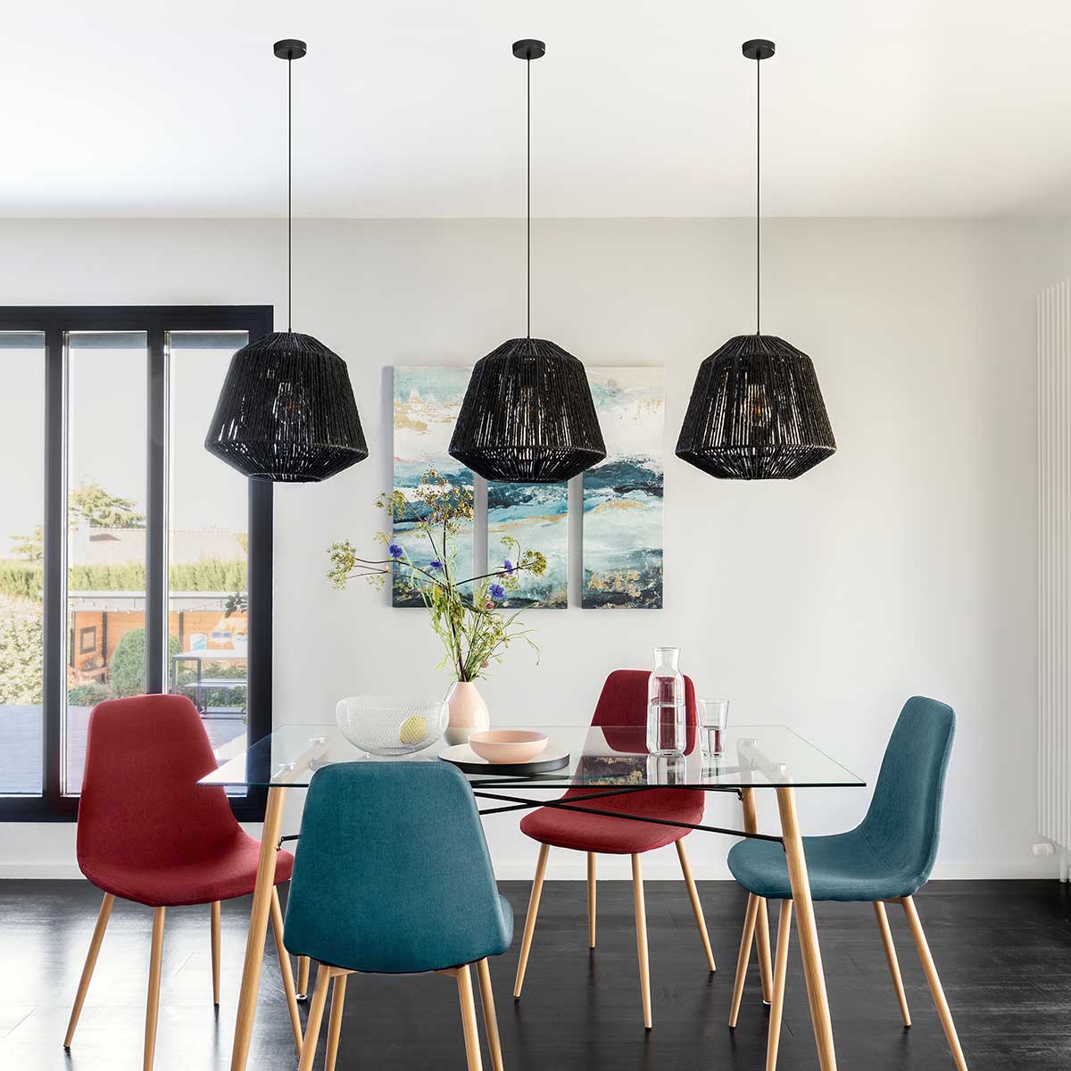 L&aacute;mpara De Techo Etnic Jily 29X26Cm