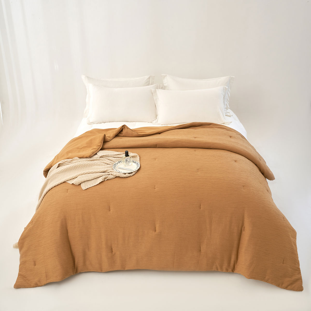 Edred&oacute;n CLEO ocre 220x240cm