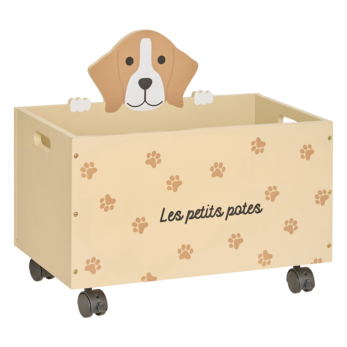 Caja de almacenaje SCOTT beige con ruedas