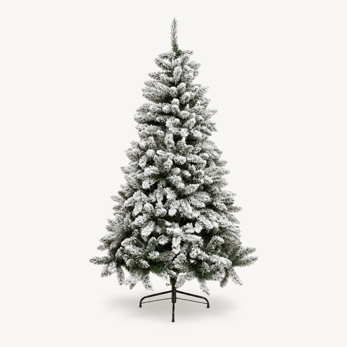 &Aacute;rbol de navidad SNOW LORD verde con leds y nieve 