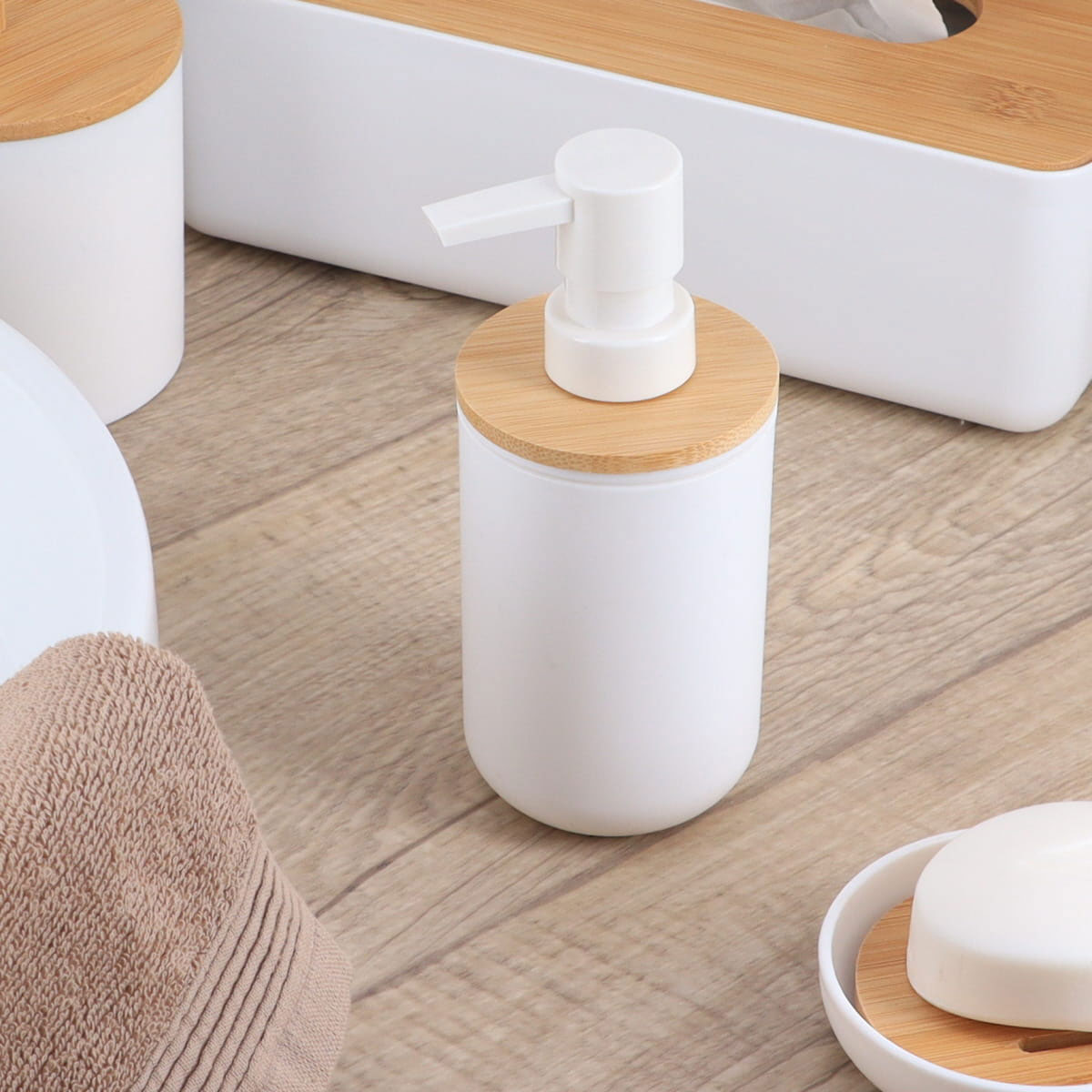 Dispensador De Jab&oacute;n L&iacute;quido De Bamb&uacute;