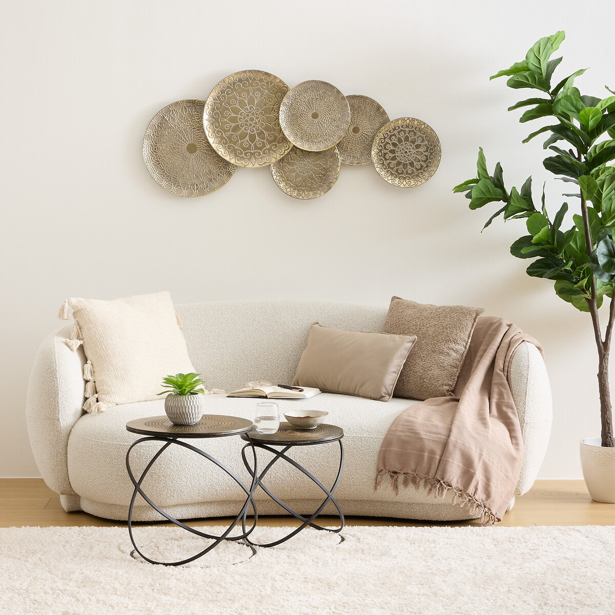 Decoraci&oacute;n mural JUNON de metal 18x51cm