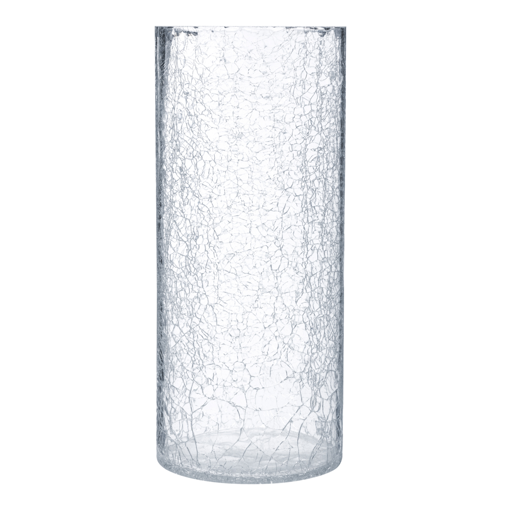 Florero Vidrio Craquelado 13x30Cm