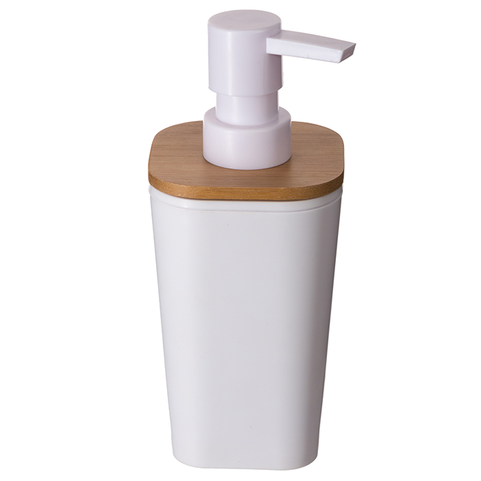 Dispensador De Jab&oacute;n Liq.C/Tapa De Bamb&uacute;