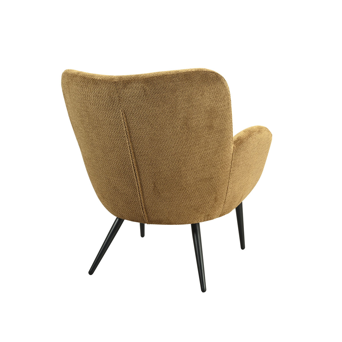 Butaca BIRKA de tela ocre