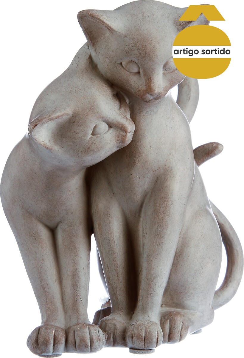 Estatua Gatos De Resina 17x13.5Cm