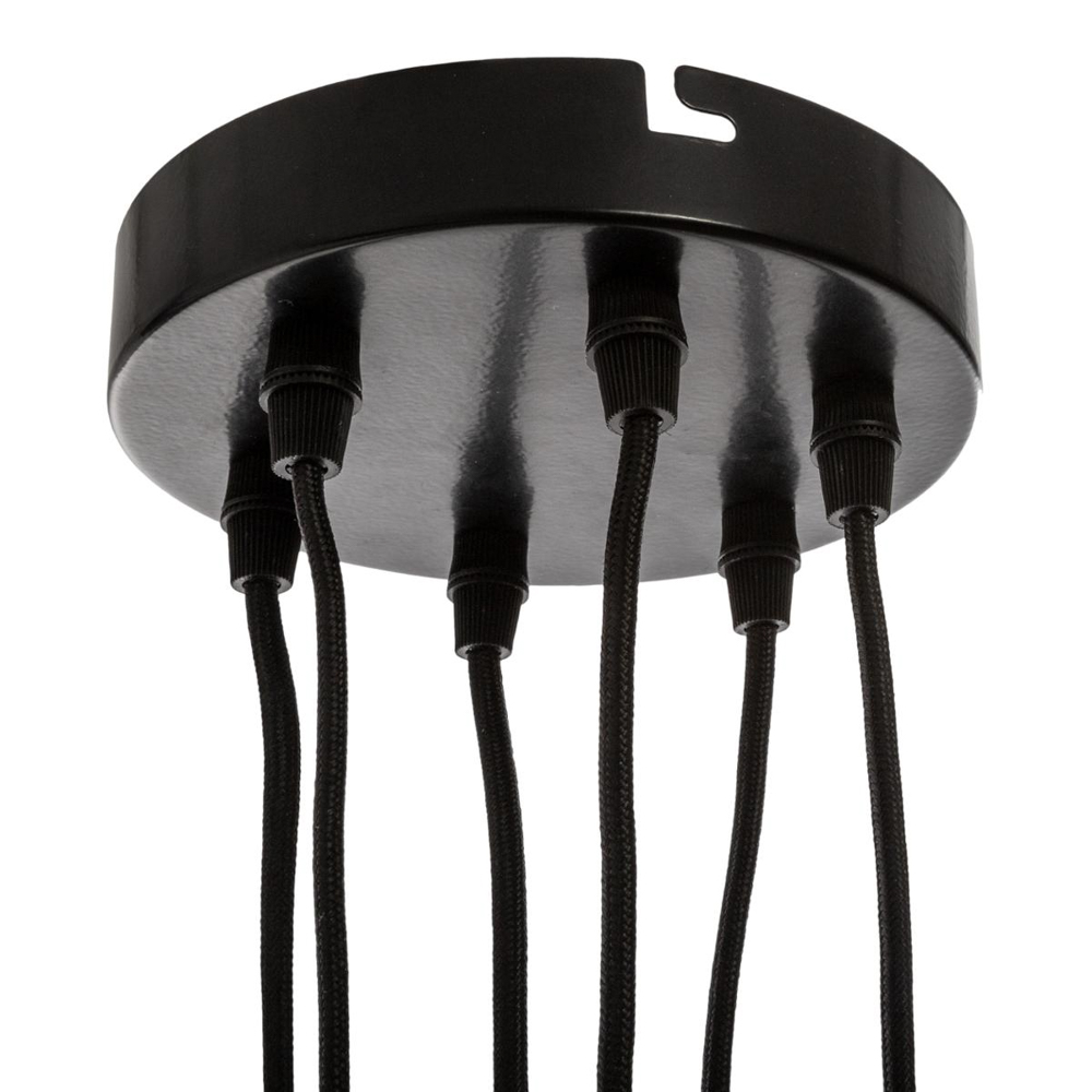 Candeeiro De Teto Fil Preto Em Metal