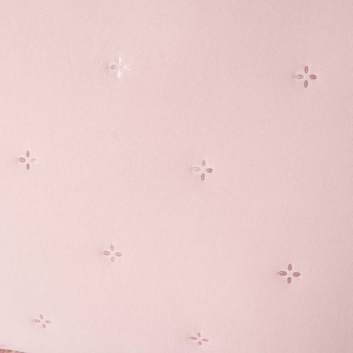 Cojín AMALFI rosa con encaje 45x60cm