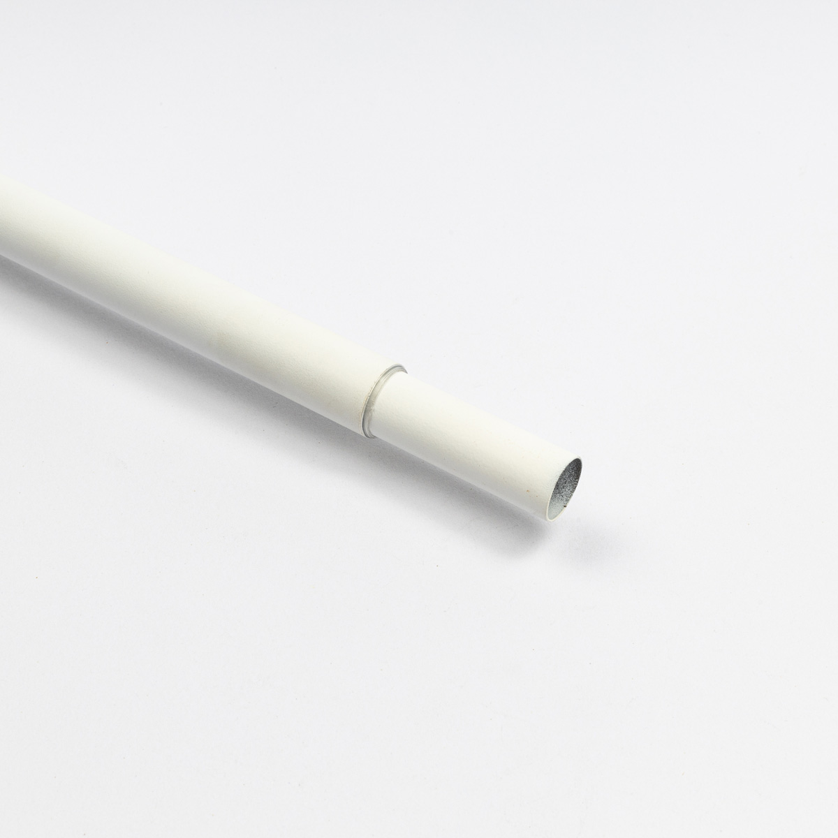 Tubo De Ferro Forjado Extensível Branco Mate 185-350cm