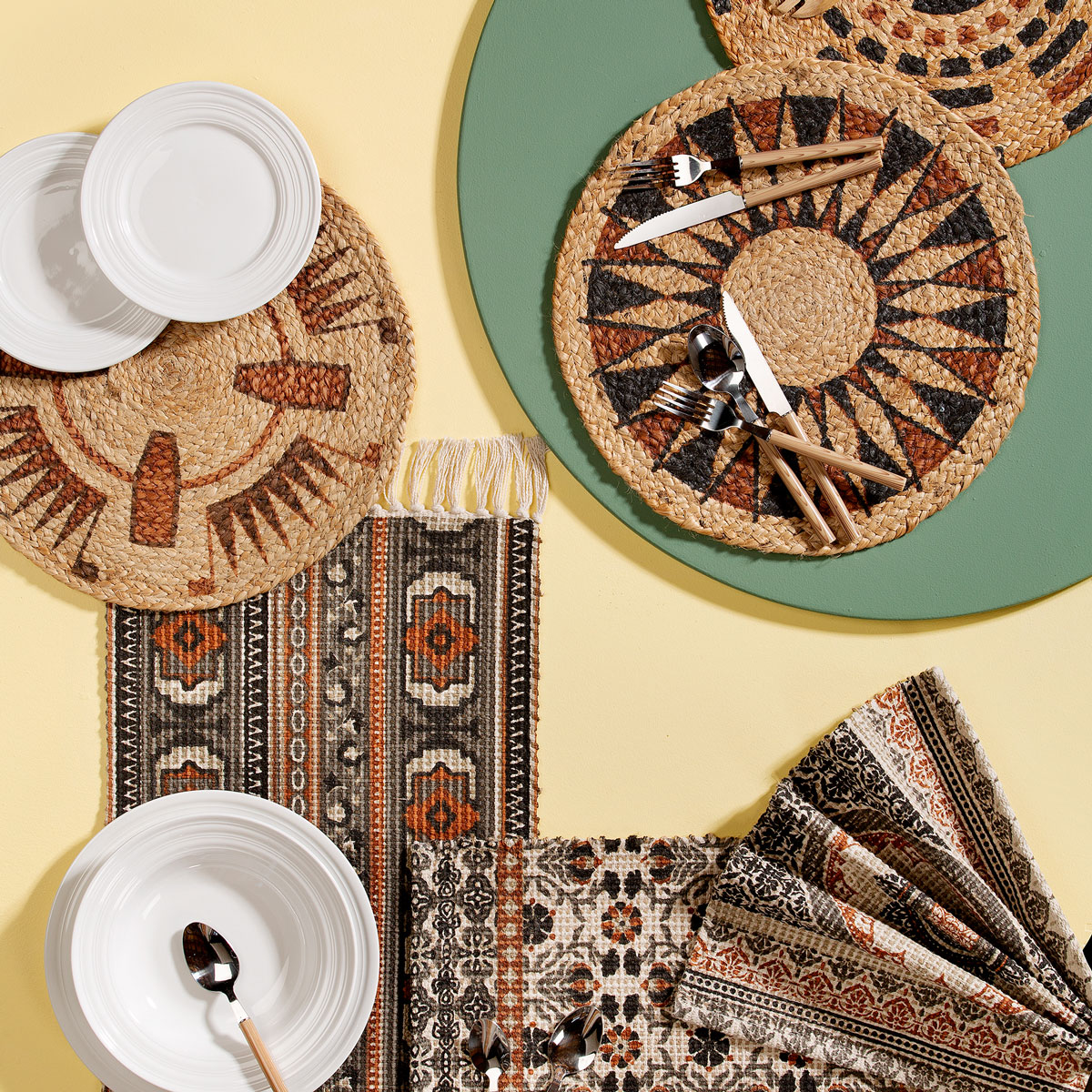 Mantel Individual CAIA de yute y algodón 33x49cm