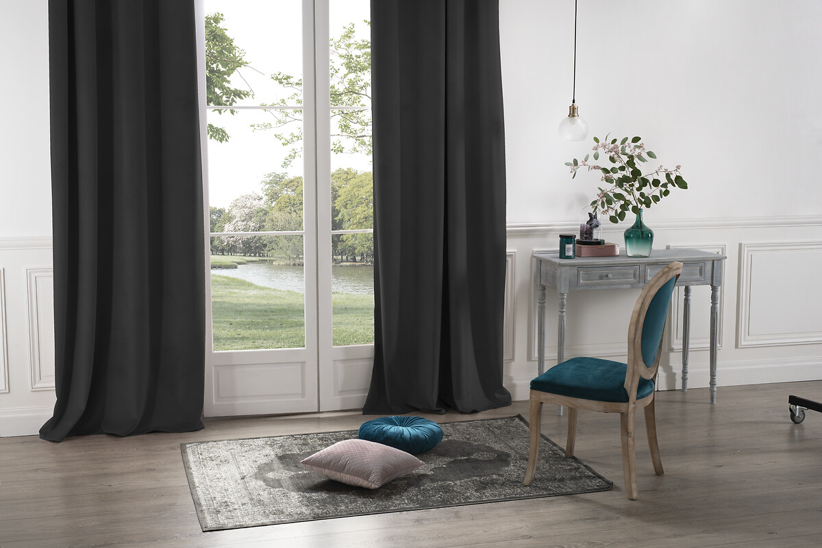 Cortina Opaca Gris 140x260Cm