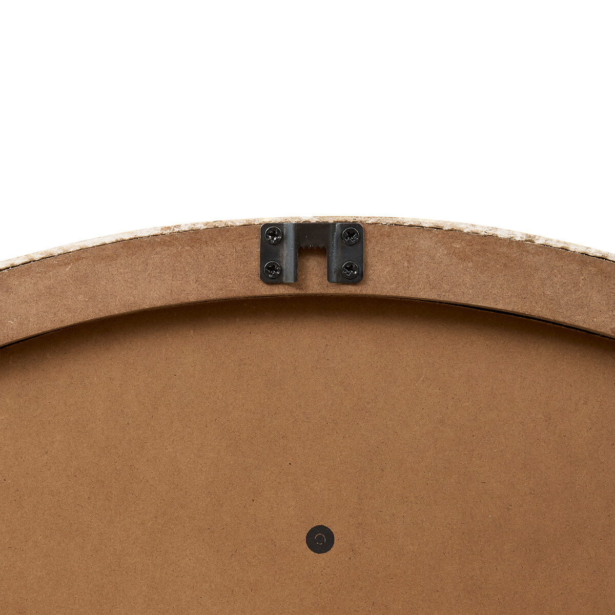 Espejo de pared redondo ANAYA beige 78cm