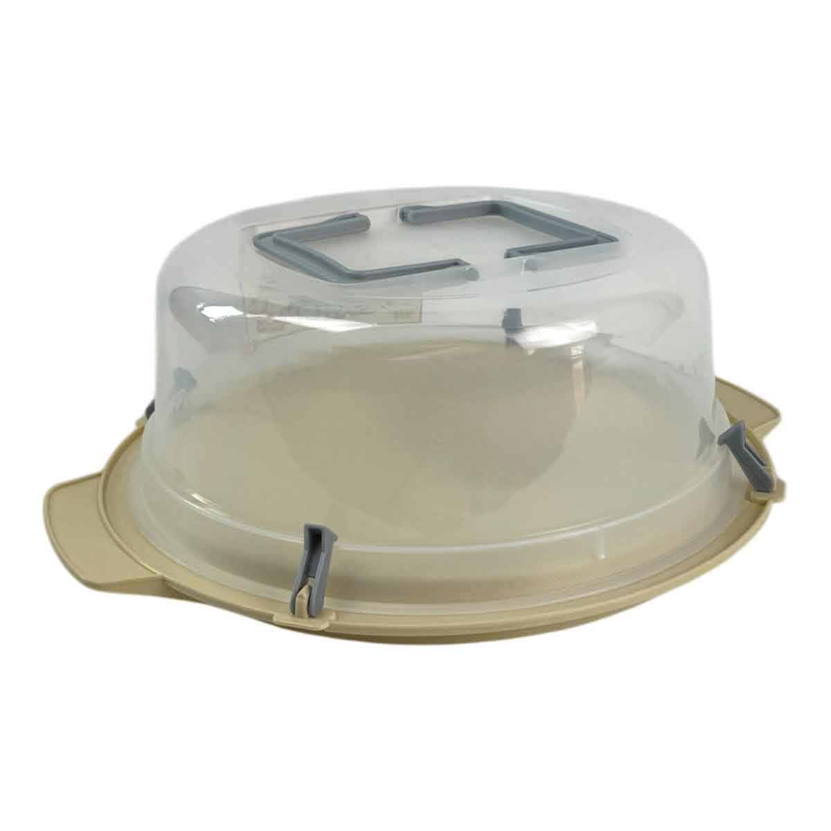 Porta tartas de plástico con tapa para transporte