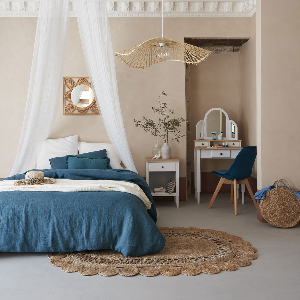 Mesita De Noche Mdf C/1 Cajón 45x40x60Cm